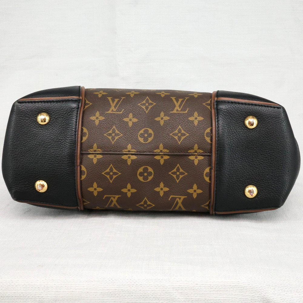 Louis Vuitton Bag W PM Tote Monogram Brown Black Pebbled Leather Handbag - Picture 6 of 16